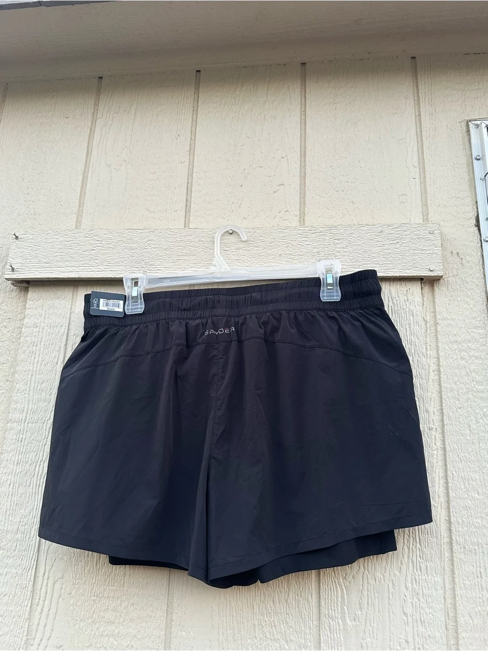 Spyder Active Women's Lined Short Size XL Black Inner Short, Cell Phone Pockets